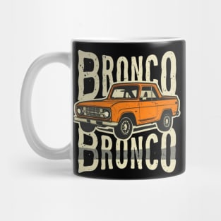 1987-1991 Ford Bronco w/Tires retro and vintage Mug